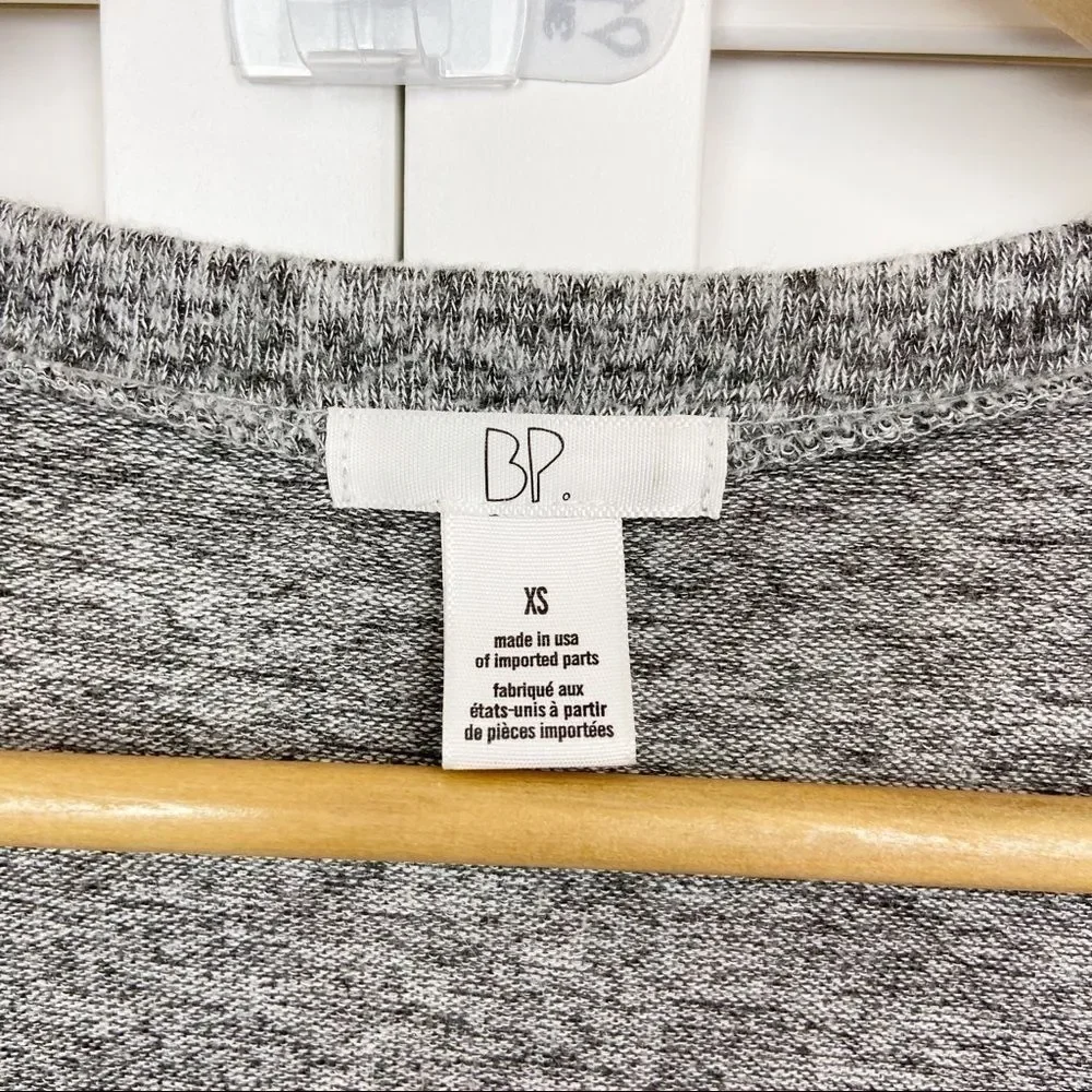 Nordstrom BP Soft Plush V Neck Sweater Gray XS - Picture 4 of 6